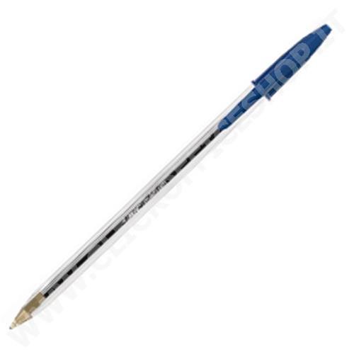 PENNA BIC A SFERA SCATOLA 50 CRISTAL MEDIO 1.0MM BLU 8373609 CON CAPPUCCIO