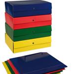 SCATOLE ARCHIVIAZIONE CON BOTTONE STARLINE 4 CM BLU