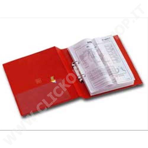 RACCOGLITORE AD ANELLI SEI ROTA STELVIO 25 A5 2D ROSSO 15X21CM (A5