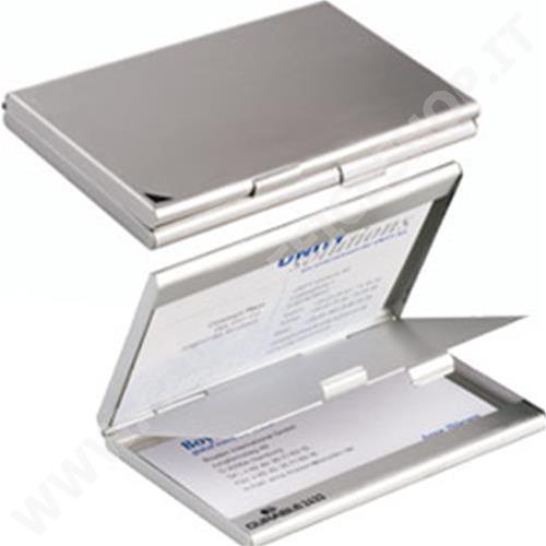 PORTABIGLIETTI DA VISITA DURABLE PORTA BIGLIETTI VISITA ALLUMINIO  C/SEPARATORE BUSINESS CARD BOX DUO 2433-23