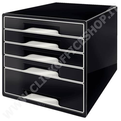 CASSETTIERA DA SCRIVANIA LEITZ DRAWER CABINET CUBE 5 NERO