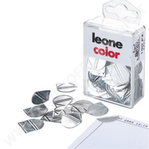 LEONE SCATOLA 100 FERMAGLI ANGOLARI IN ALLUMINIO APPC