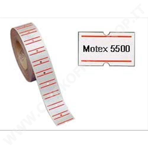 MARKIN ROTOLO 1000 ETICHETTE 21X12 BIANCHE RIGATE PERM.TOWA GS-GM-MOTEX 5500 350GSPER