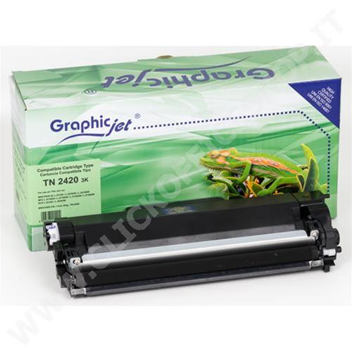 TONER BROTHER TN-2420 CON CHIP (3.000PG) NERO - RIGENERATO HIGH QUALITY