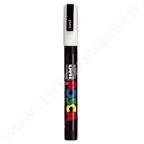 UNIPOSCA PENNARELLO A BASE D'ACQUA PUNTA MEDIA M PC5M BIANCO