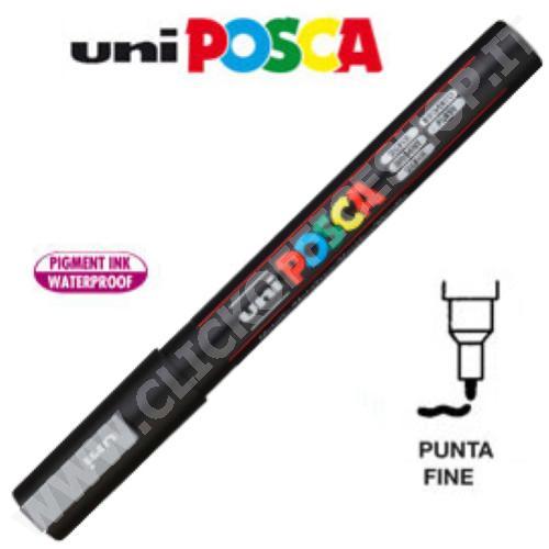UNIPOSCA PENNARELLO A BASE D'ACQUA PUNTA FINE PC-3M ARGENTO
