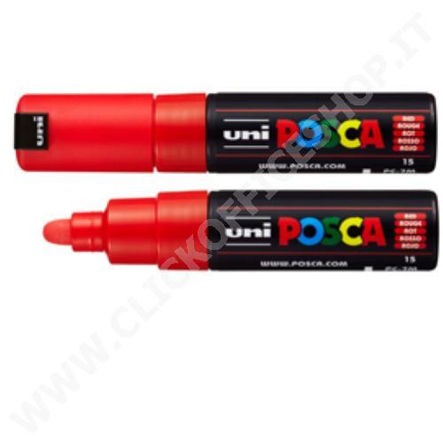 UNIPOSCA PENNARELLO A BASE D'ACQUA PUNTA TONDA PC-7M ROSSO