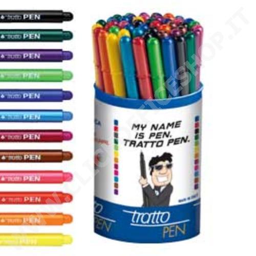 ASTUCCIO PENNARELLO PUNTA FINE TRATTO PEN 50PZ BARATTOLO COLORI ASSORTITI 807700