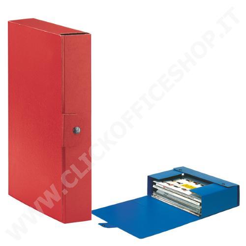 SCATOLE ARCHIVIAZIONE CON BOTTONE ESSELTE  C26 DORSO 6 ROSSO 390326160