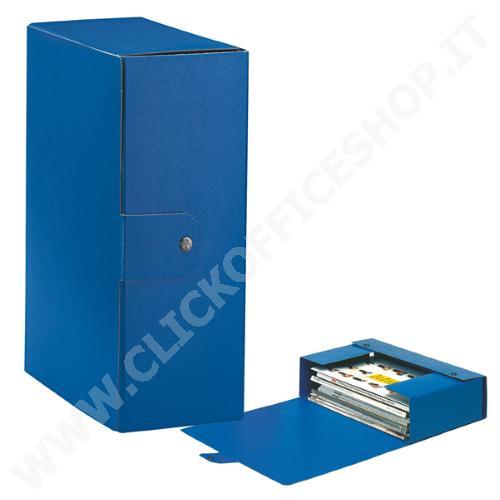 SCATOLE ARCHIVIAZIONE CON BOTTONE ESSELTE C32 DORSO 12 BLU 390332050