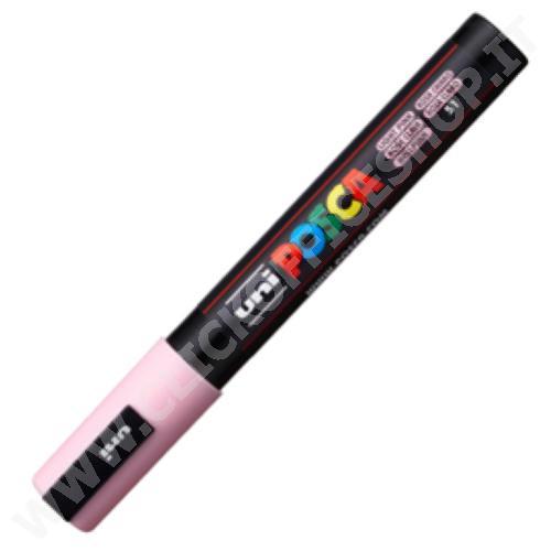 UNIPOSCA PENNARELLO A BASE D'ACQUA PUNTA TONDA PC-5M ROSA CHIARO