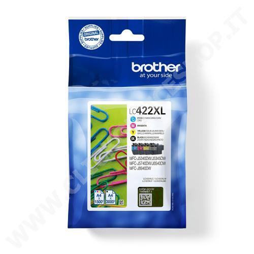 CARTUCCIA BROTHER LC422XLVAL 4PZ BK-C-M-Y - ORIGINALE