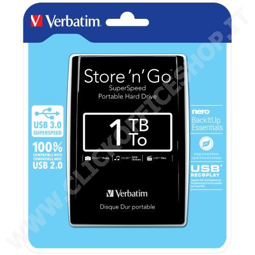 VERBATIM HARD DISK EST.USB 3.0-1 TB-2.5 SLIM