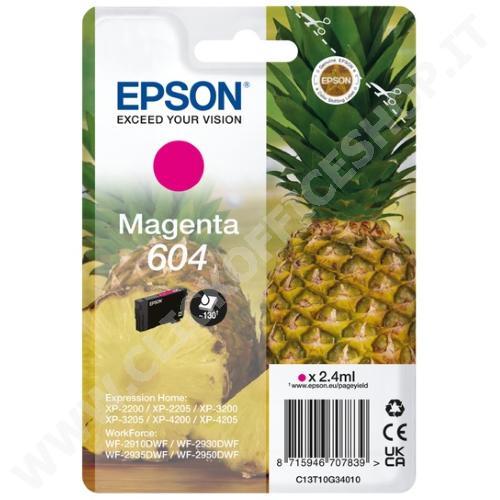 CARTUCCIA EPSON 604 C13T10G34010 ANANAS (130 PG) MAGENTA - ORIGINALE