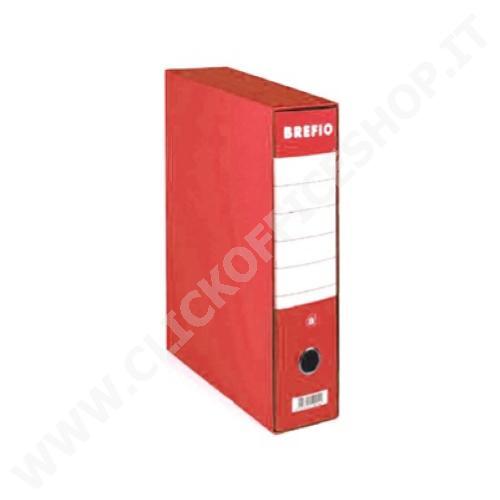 CF12 REGISTRATORI ARCHIVIO DORSO 8CM PROTOCOLLO ROSSO BREFIO