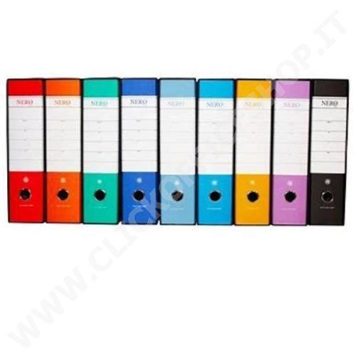 CF12 REGISTRATORI ARCHIVIO DORSO 8CM COMMERCIALE GIALLO NERO&