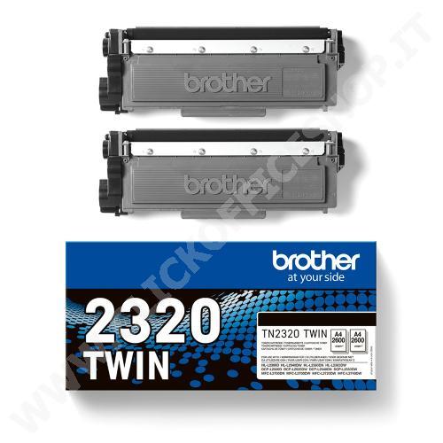 TONER BROTHER TN-2320 (2.600PG + 2.600PG) NERO - ORIGINALE