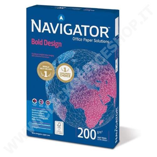 CF7 CARTA BIANCA IN RISME NAVIGATOR BOLD DESIGN A4 200GR