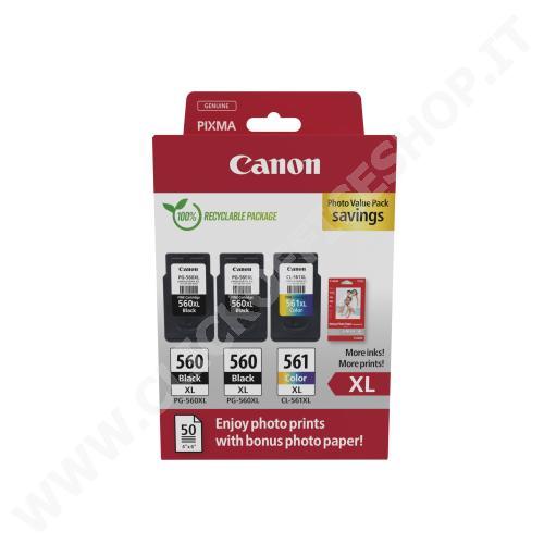 CARTUCCIA CANON PG-560XLx2/CL-561XL+Conf. fogli
