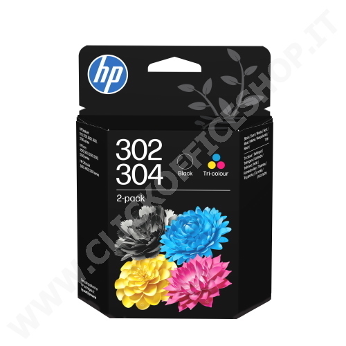 CARTUCCIA HP 302 304 NERO E TRI-COLORE 2PZ ORIGINALE
