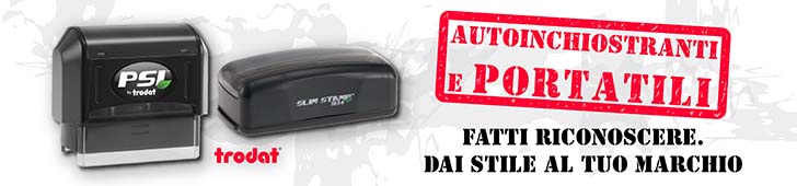 Timbri Trodata, autoinchiostranti misure standard e portatili