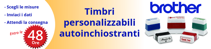 Timbri online personalizzati, consegne veloci 24-48h