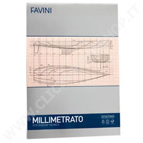 CARTA MILLIMETRATA 29,7X42,0CM A3 10FG 85GR FAVINI