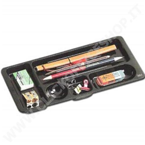 LEBEZ VASCHETTA PORTACANCELLERIA 26X12,5X2CM NERO ART.3712 3712-N