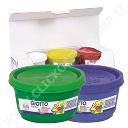 ACQUERELLI GIOTTO BOX 6 BARATTOLI COLORI A DITA 100ML 534100