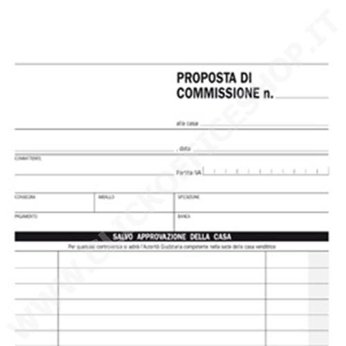 CF10 COPIA COMMISSIONE EDIPRO 23X15CM 50FG 2 COPIE AUROTIC. E5229A