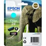 CARTUCCIA ORIGINALE EPSON SERIE 24 ELEFANTE C13T24224010 (360 PAGINE) CIANO