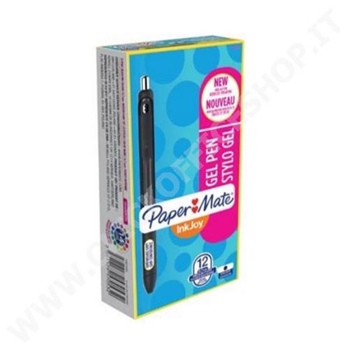 Penna a inchiosto Papermate PM Jiffy Gel punta da 0,5 mm Colori Assortiti  Nero, Blu, Rosso, Verde - Confezione da 4 - Papermate - Cartoleria e scuola