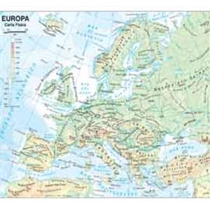 CARTINA GEOGRAFICA EUROPA BELLETTI SCOLASTICA PLASTIFICATA 297X420MM BS03P