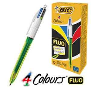 12 Penne 4 Colori In 1 - 0,7 Mm - Multicolor Retrattili Con Clip - Per Scuola E Ufficio - 2
