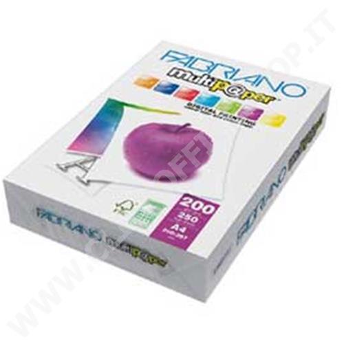 RISMA CARTA A4 FABRIANO MULTIPAPER - 200GR - 250 FOGLI